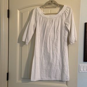 DVF white eyelet dress, size 2